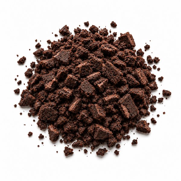 Cocoa Luxe Crunch topping — double chocolate cookie crumbs